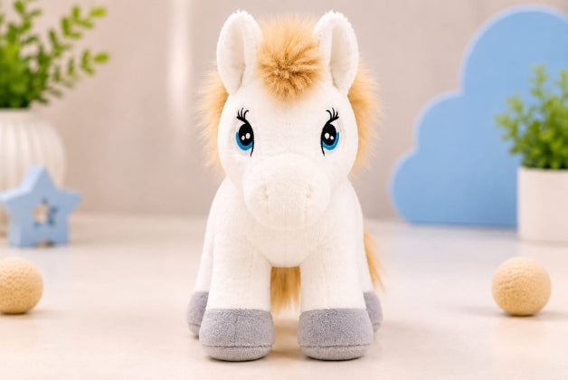 CUTE PONY HORSE SOFT TOY - MEDIUM SIZE ANIMAL PLUSH TOY FOR KIDS