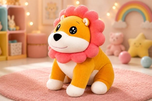 SIMBA LION SOFT TOY MEDIUM SIZE (YELLOW) | GIFT FOR GIRLS AND BOYS