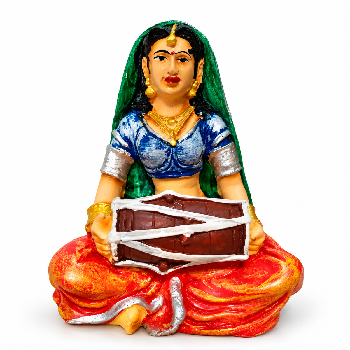 colourful indian folk musicians figurine set - luxury artistic home decor showpiece for living room, office, study and tabletop decoration
