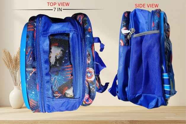CAPTAIN AMERICA 3D VIEW 13 INCH SCHOOL BAG FOR BOYS | SUPERHERO BACKPACK | KIDS TRAVEL & SCHOOL BAG