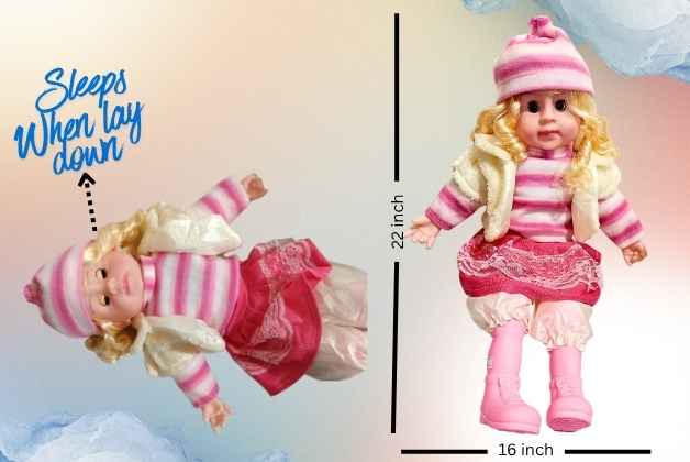 MUSIC DOLL WITH BLINK EYES SOFT TOY | GIFT FOR GIRLS AND KIDS