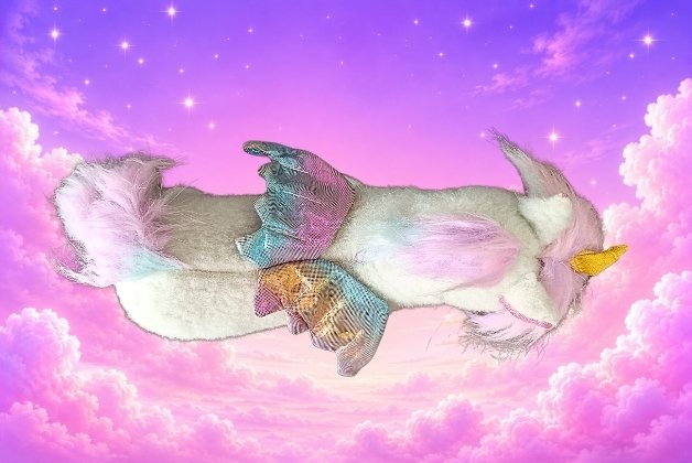 MAGICAL PEGASUS UNICORN PLUSH TOY WITH RAINBOW MANE