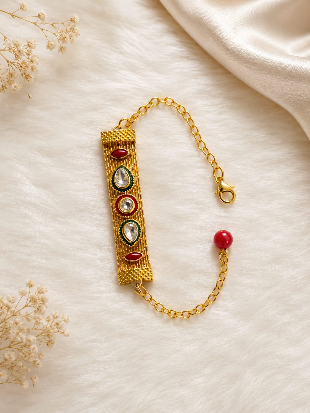 Rakhi | Traditional Kundan-Inspired Rakhi for Ladies
