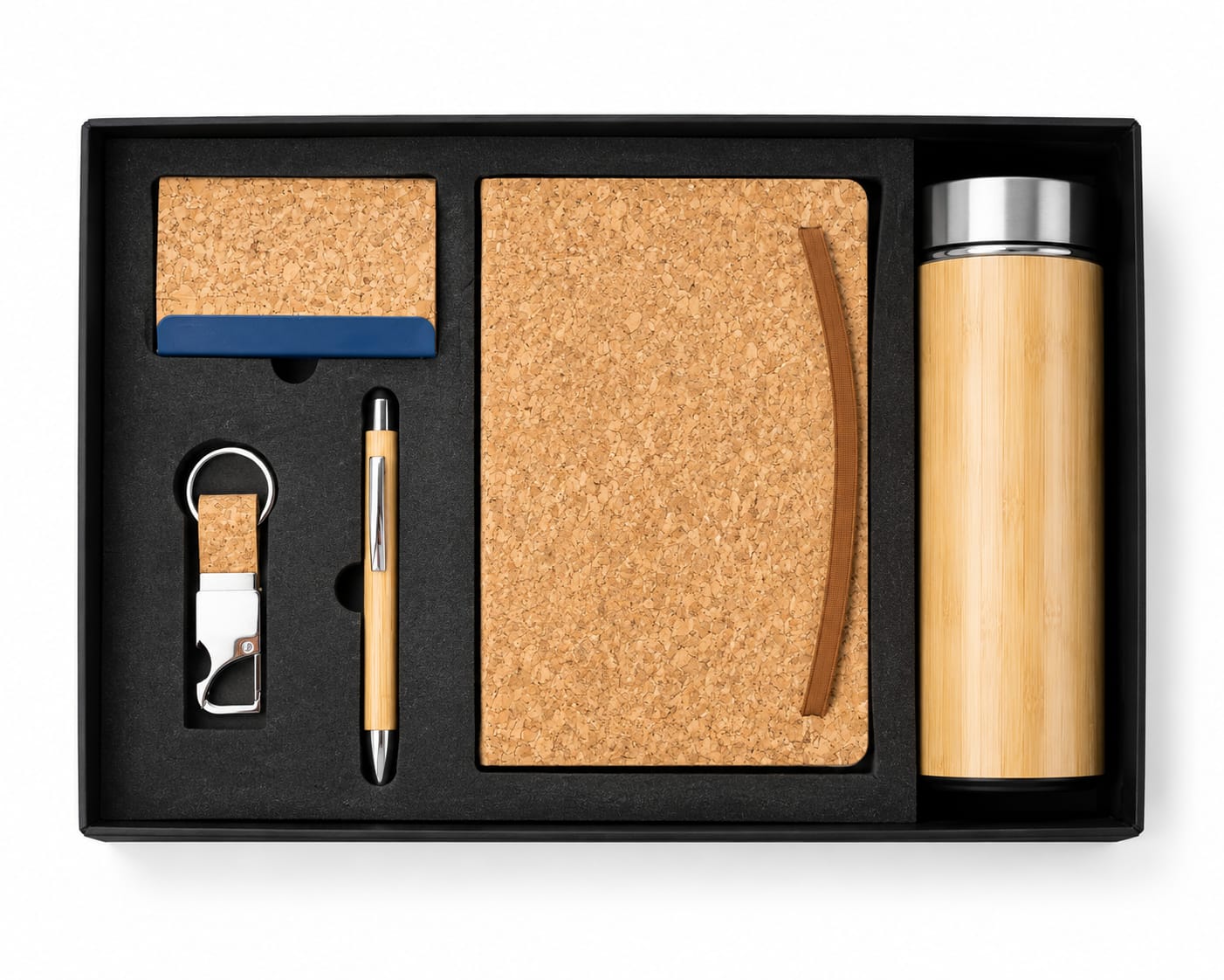 Eco Executive Gift Set – Notebook, Bottle & Keychain Pen Card Holder Gift Box