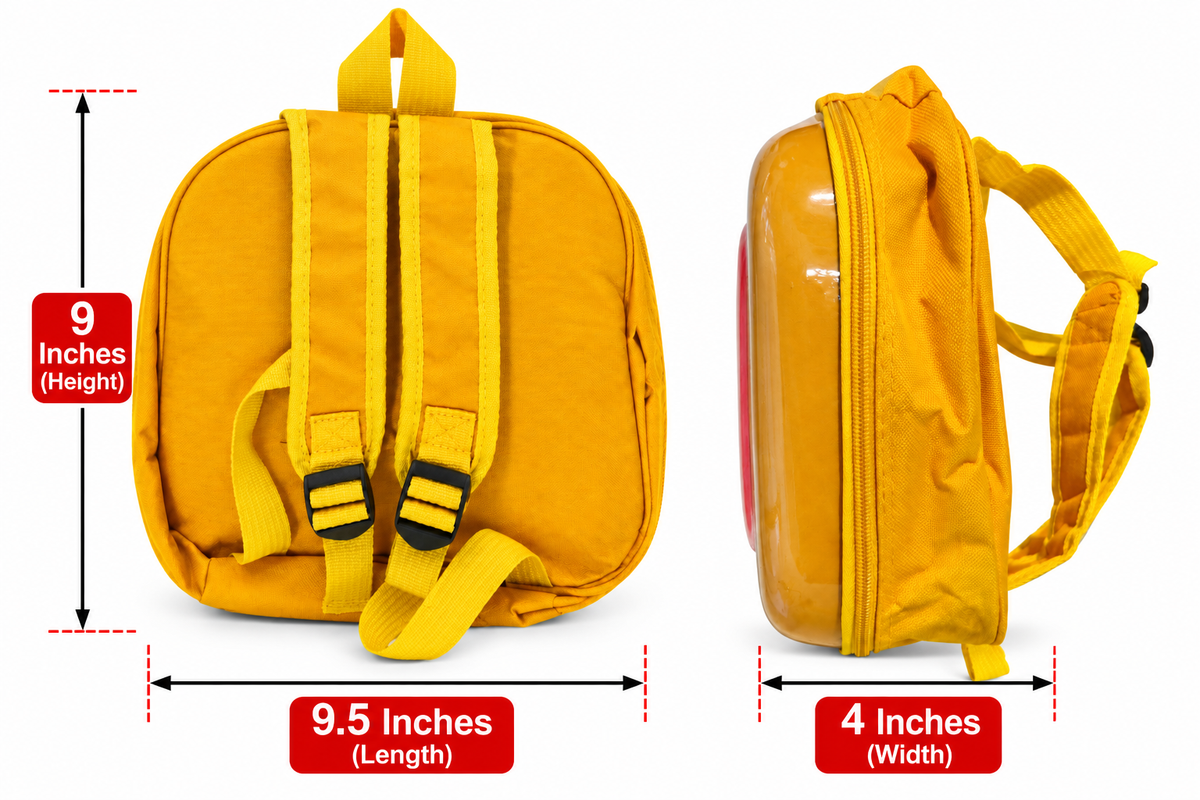 Kids Cartoon Printed Backpack | 1 Zipper Spacious School Bag | Lightweight Backpack with Adjustable Shoulder Straps
