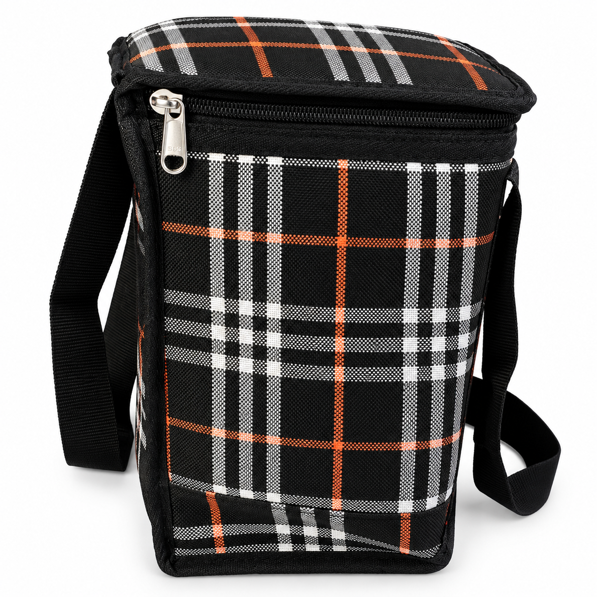 Insulated Lunch Bag for Men & Women | 1 Zipper Lunch Box Bag with Front Pocket & Adjustable Shoulder Strap