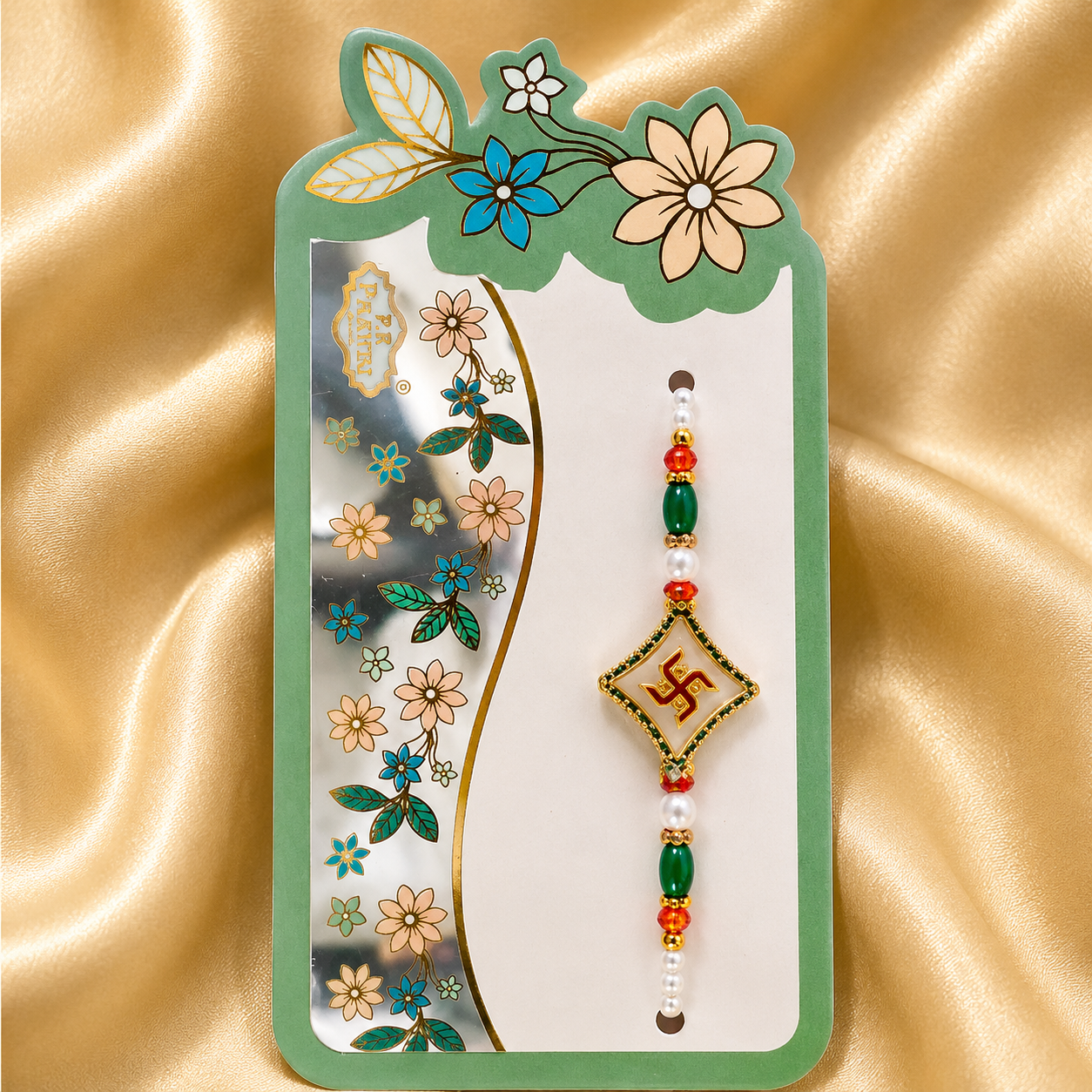 Swastik Designer Rakhi | Premium Metal Charm Rakhi | Spiritual Raksha Bandhan Rakhi