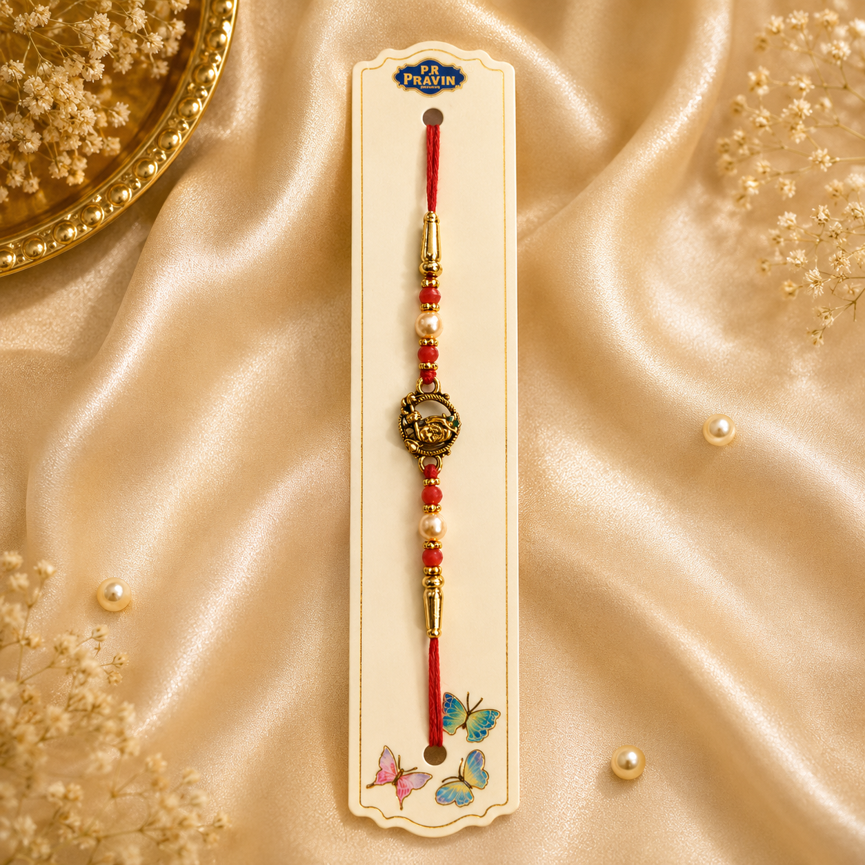 Premium Krishna Metal Charm Rakhi | Designer Raksha Bandhan Rakhi