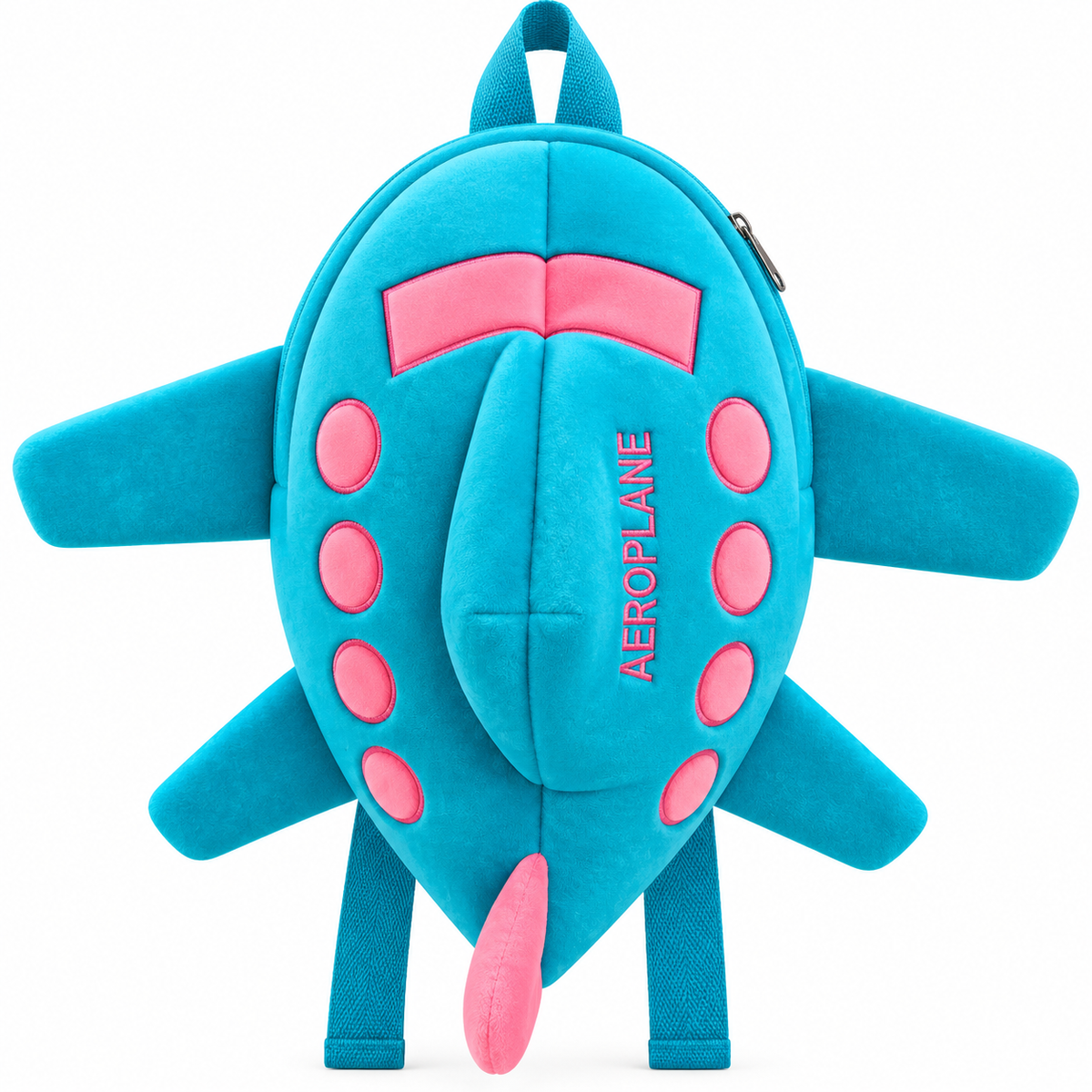 Kids Airplane Plush Backpack for Boys & Girls | Cute Aircraft Soft Toy Backpack | 1 Zipper | Lightweight School & Travel Bag