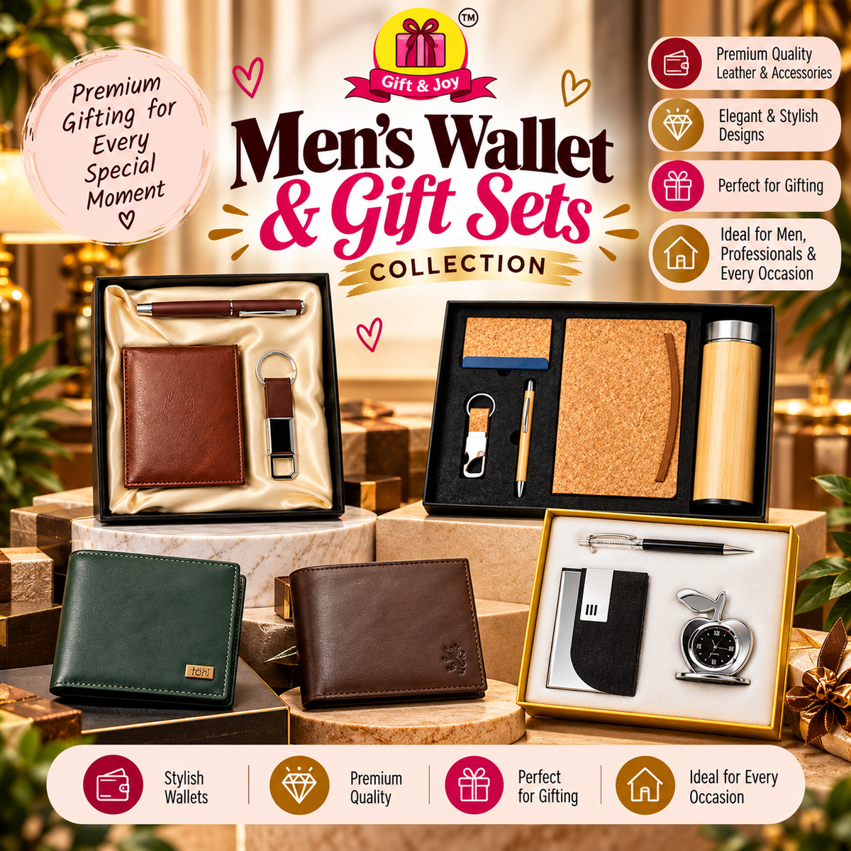 Mens Wallet and Gift Set