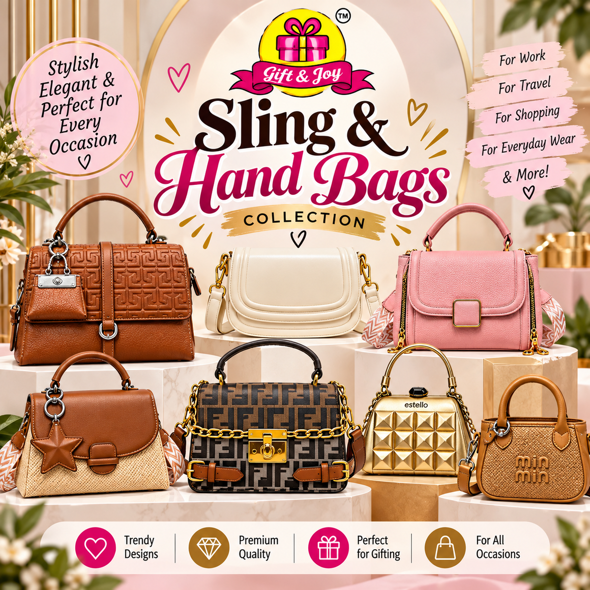 Ladies Sling & Hand Bags