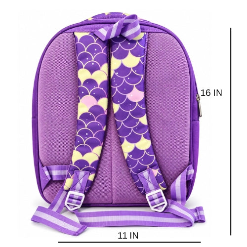 Unicorn Kids School Backpack for Girls | 3 Zipper Spacious School Bag | Cute Magical Unicorn Printed Backpack with Side Pockets