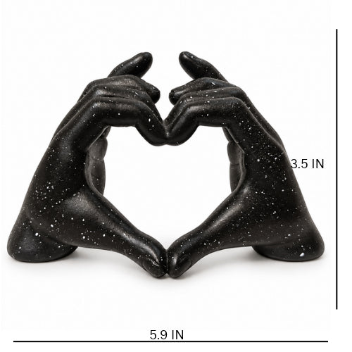 Heart shape hands decorative showpiece - luxury artistic home decor showpiece for living room, office, study and tabletop decoration