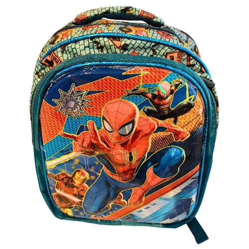 Spider-Man Kids School Backpack | 3 Zipper School Bag | Marvel Superhero Printed Backpack with Side Pockets