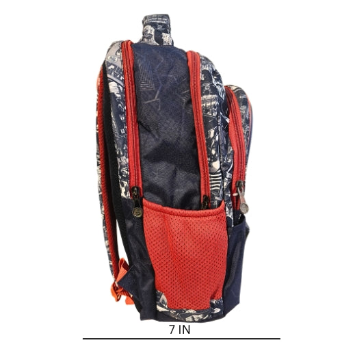 Avengers Captain America School Backpack for Boys | 4 Zipper Spacious Bag with 2 Bottle Pockets | Lightweight Backpack