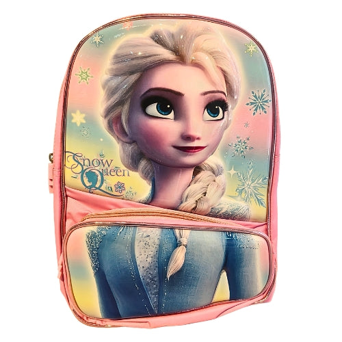 3D Frozen Theme School Backpack | Spacious Lightweight Bag with Bottle Pocket