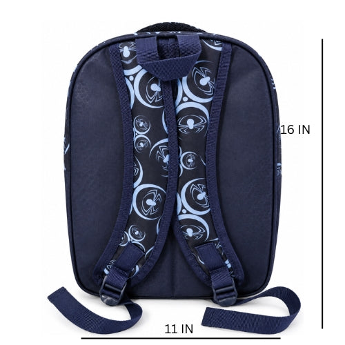Marvel Kids School Backpack | 4 Zipper Spacious School Bag | Spider-Man Iron Man Printed  with Side Pockets