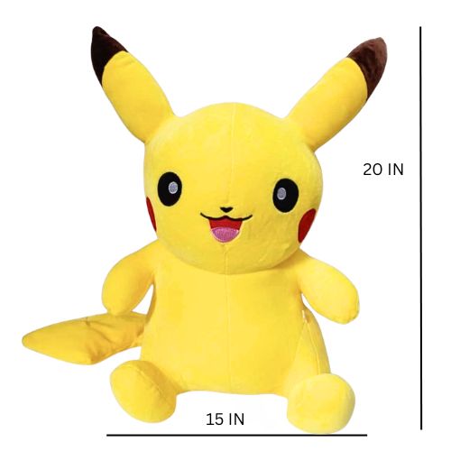 Big Pikachu Soft Plush Toy – Cute Large Size Stuffed Toy for Boys and Girls Gifting