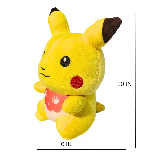Cute Yellow pikachu Plush Soft Toy – Adorable Huggable Character Toy for Kids