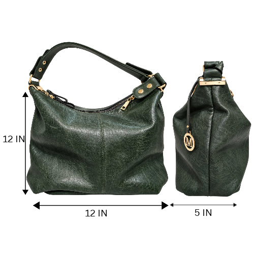 Dark Green Shoulder Handbag for Women