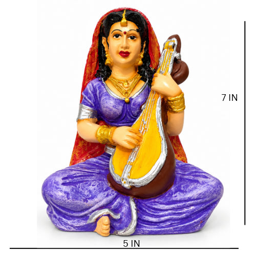 colourful indian folk musicians figurine set - luxury artistic home decor showpiece for living room, office, study and tabletop decoration