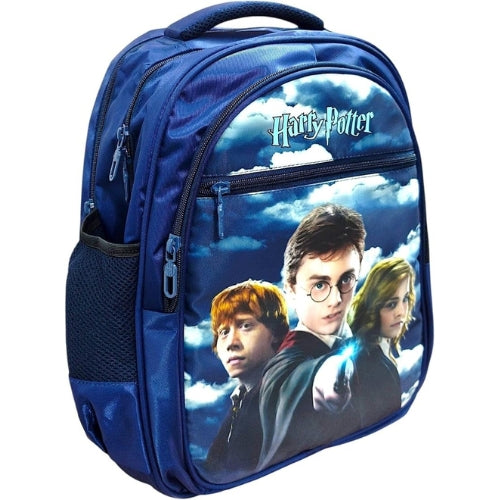 Harry Potter School Backpack | 4 Zipper Spacious School Bag | Lightweight Backpack with Side Mesh Pockets