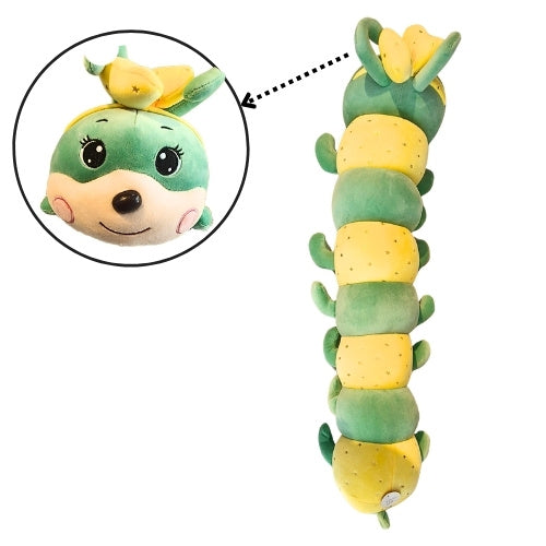Cute Caterpillar Plush Soft Toy - Long Hug Pillow for Kids