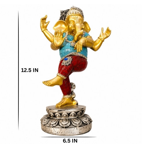 3 Piece Set Premium Ganesh Idol Set Decorative Showpiece