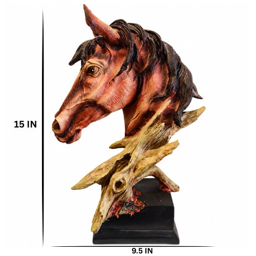 Premium Polyester Horse Head Decorative Showpiece