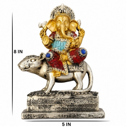 3 Piece Set Premium Ganesh Idol Set Decorative Showpiece