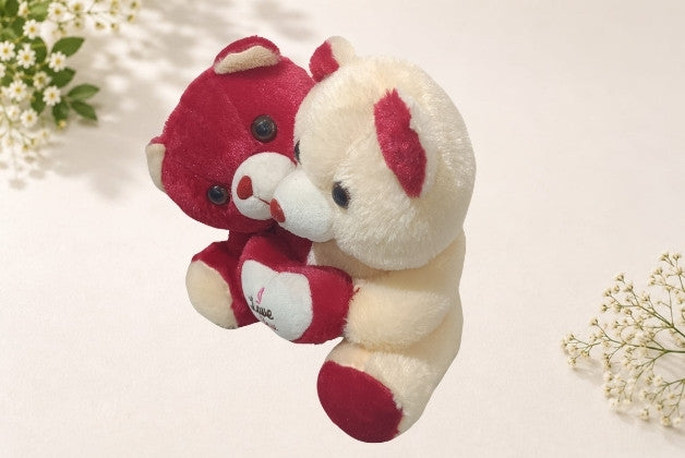 COUPLE TEDDY BEAR WITH HEART SOFT TOY | I LOVE YOU PLUSH TEDDY | GIFT FOR BOYS & GIRLS