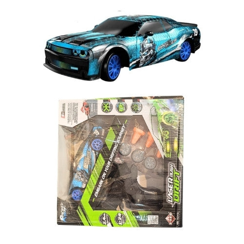 RC Drift Racing Car APEX 4WD 2.4GHz, Rechargeable Battery & Traffic Cones – Ghost Rider Edition