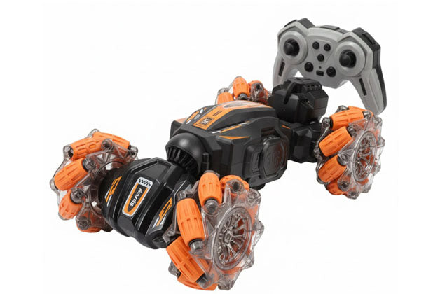 360° Gesture Control Stunt Drift Car with Smoke Spray, LED Lights & Double-Sided Driving