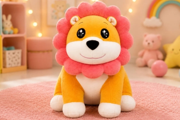 SIMBA LION SOFT TOY MEDIUM SIZE (YELLOW) | GIFT FOR GIRLS AND BOYS