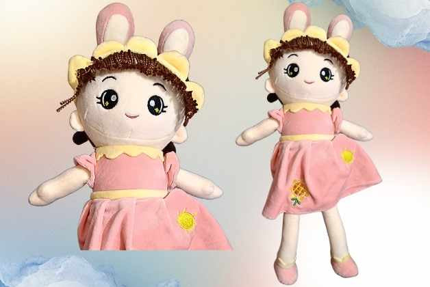 RABBIT EAR DOLL SOFT TOY (PINK) | FROK DOLL | GIFT FOR GIRLS
