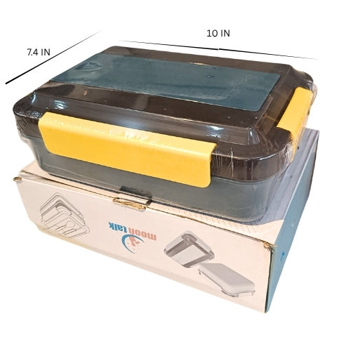 Stainless Steel Lunch Box with Cutlery Set | Leakproof Airtight Food Container | Insulated Bento Lunch Box | Reusable Meal Prep Box for Office & School