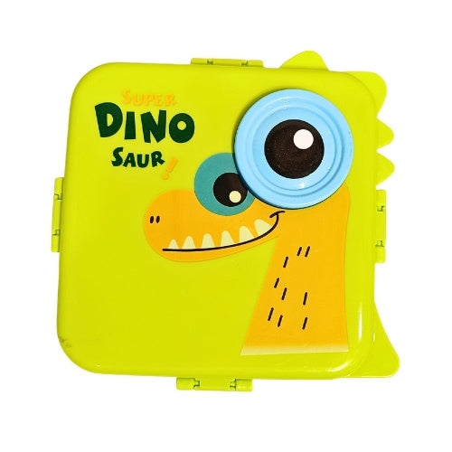 Dino / Cat Kids Lunch Box Set with Spoon, Fork & Sauce Container