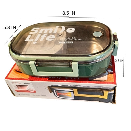 Premium Stainless Steel Insulated Lunch Box | Leak Proof Food Container | Portable Tiffin Box for School, Office & Travel