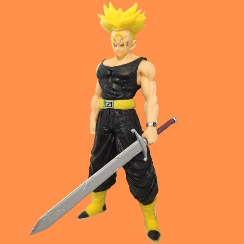 Dragon Ball Z Super Saiyan Future Trunks Action Figure | Anime Sword Warrior Collectible  Statue