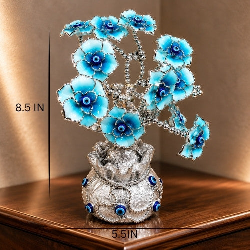 Luxury Blue Evil Eye Flower Showpiece