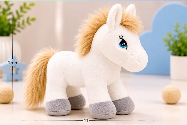CUTE PONY HORSE SOFT TOY - MEDIUM SIZE  ANIMAL PLUSH TOY FOR KIDS