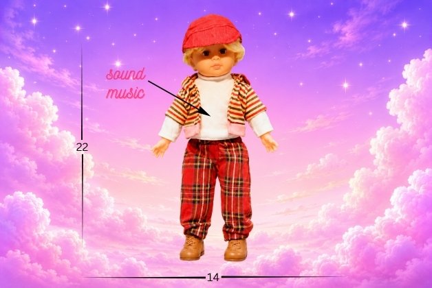 •	BABY  BOY SOFT TOY WITH SOUND AND MUSIC | GIFT FOR BOY AND GIRL