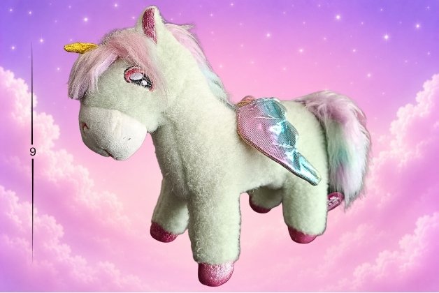 MAGICAL PEGASUS UNICORN PLUSH TOY WITH RAINBOW MANE