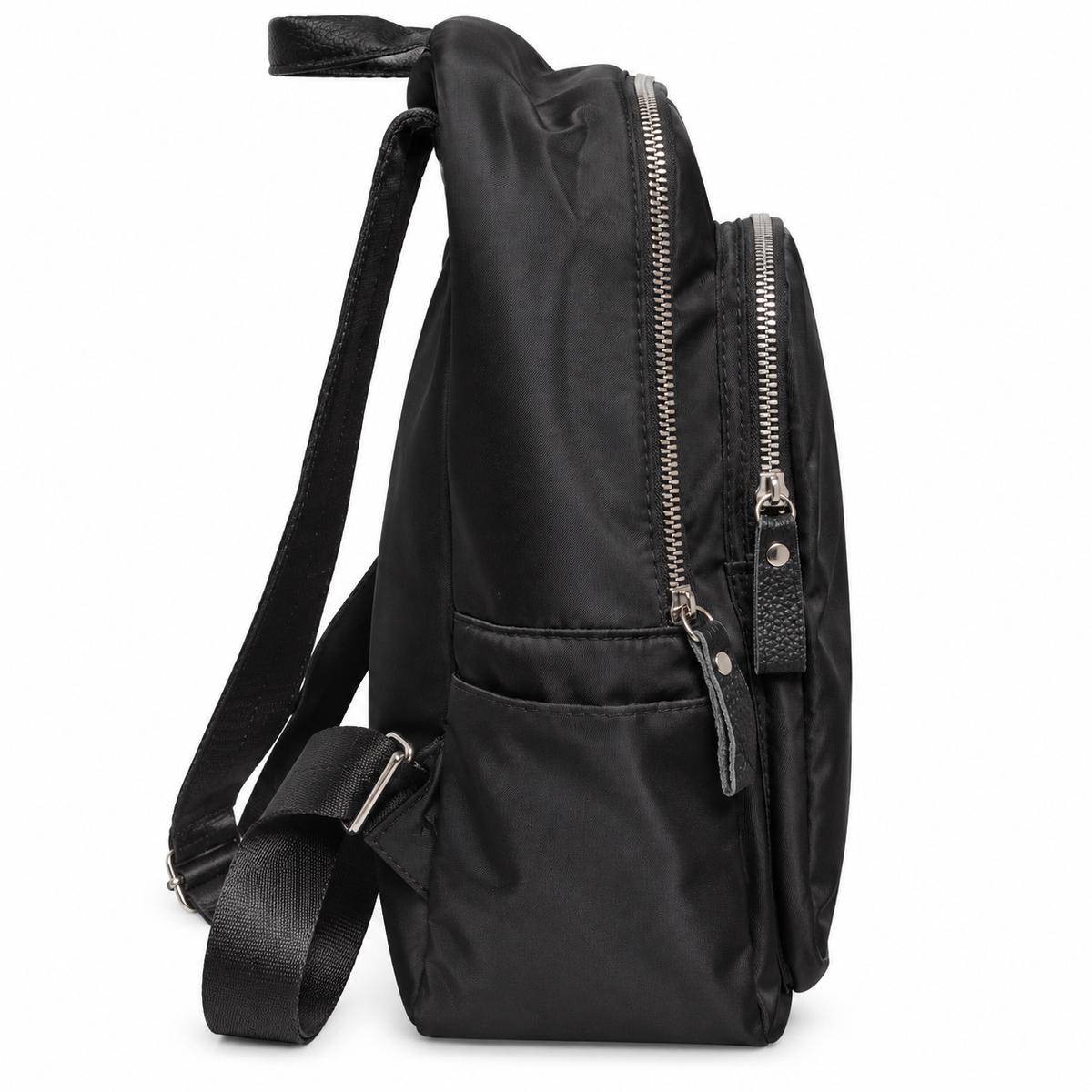 XSJ Elegant Black Nylon Backpack – Lightweight Travel & Daily Use Bag