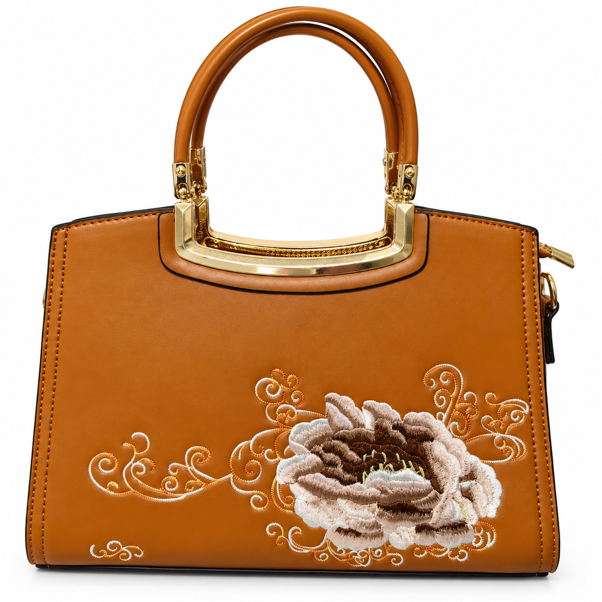 Elegant Floral Embroidered Detachable Strap Sling / Handbag for Women