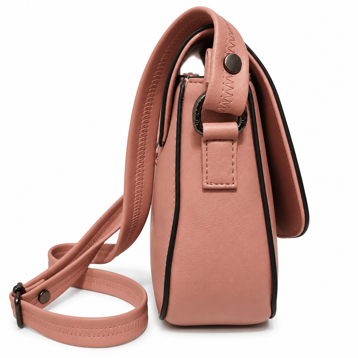 Floral Embossed Pink Sling Bag for Women – Elegant Crossbody Shoulder Handbag