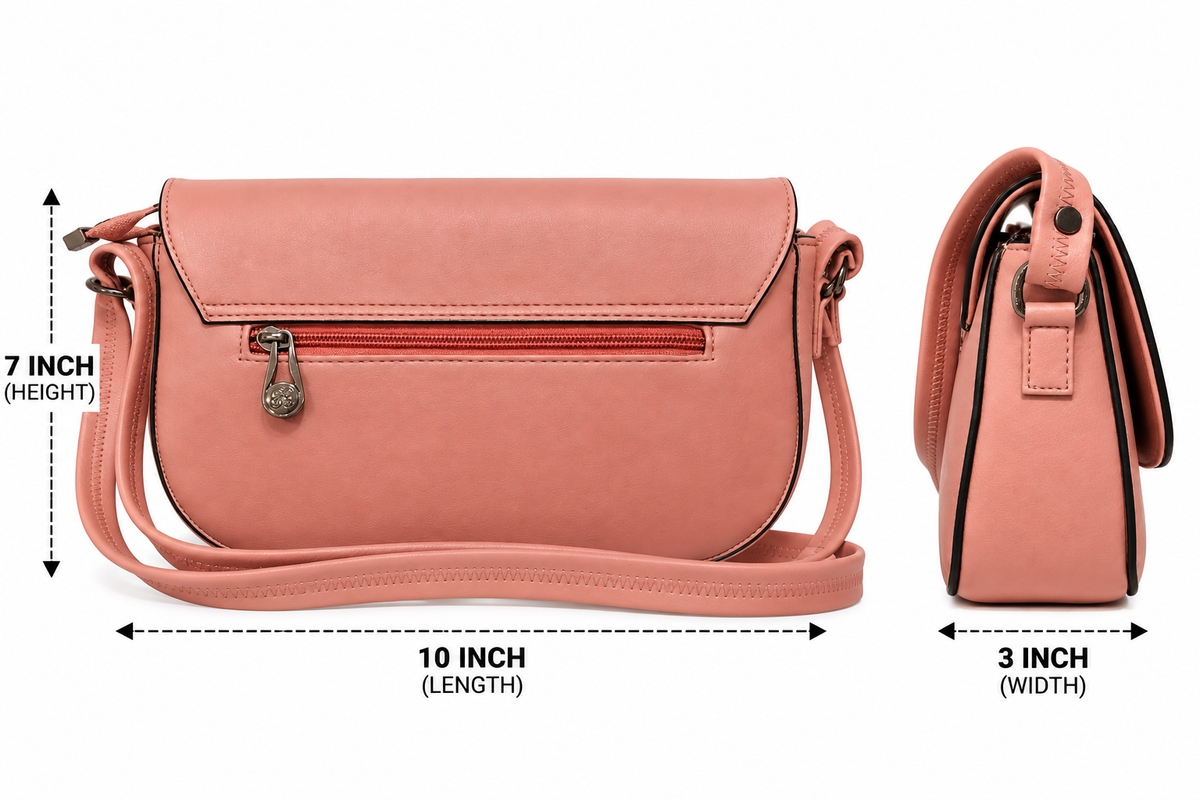 Floral Embossed Pink Sling Bag for Women – Elegant Crossbody Shoulder Handbag
