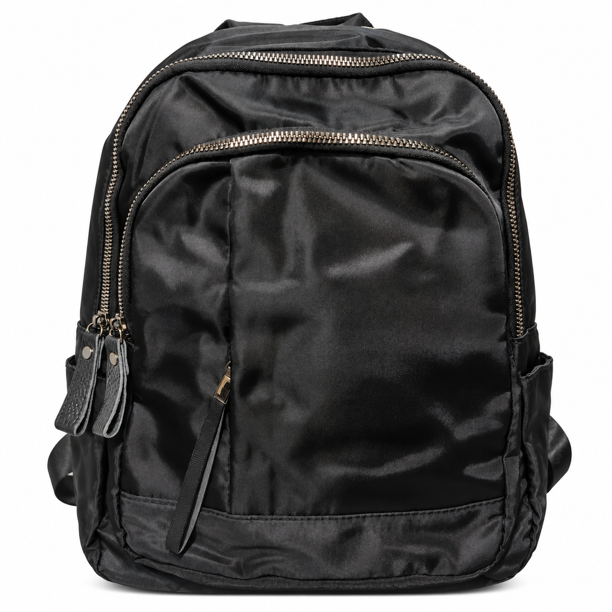 Elegant Black Nylon Backpack – Lightweight Travel & Daily Use Bag