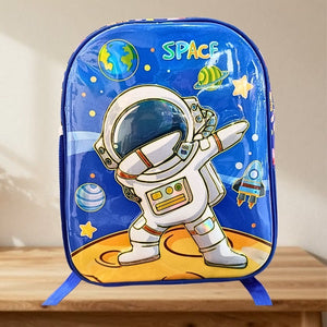 SPACE 3D VIEW 13.5 INCH SCHOOL BAG FOR BOYS | ASTRONAUT THEME KIDS BACKPACK FOR SCHOOL & TRAVEL