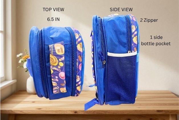 SPACE 3D VIEW 13.5 INCH SCHOOL BAG FOR BOYS | ASTRONAUT THEME KIDS BACKPACK FOR SCHOOL & TRAVEL